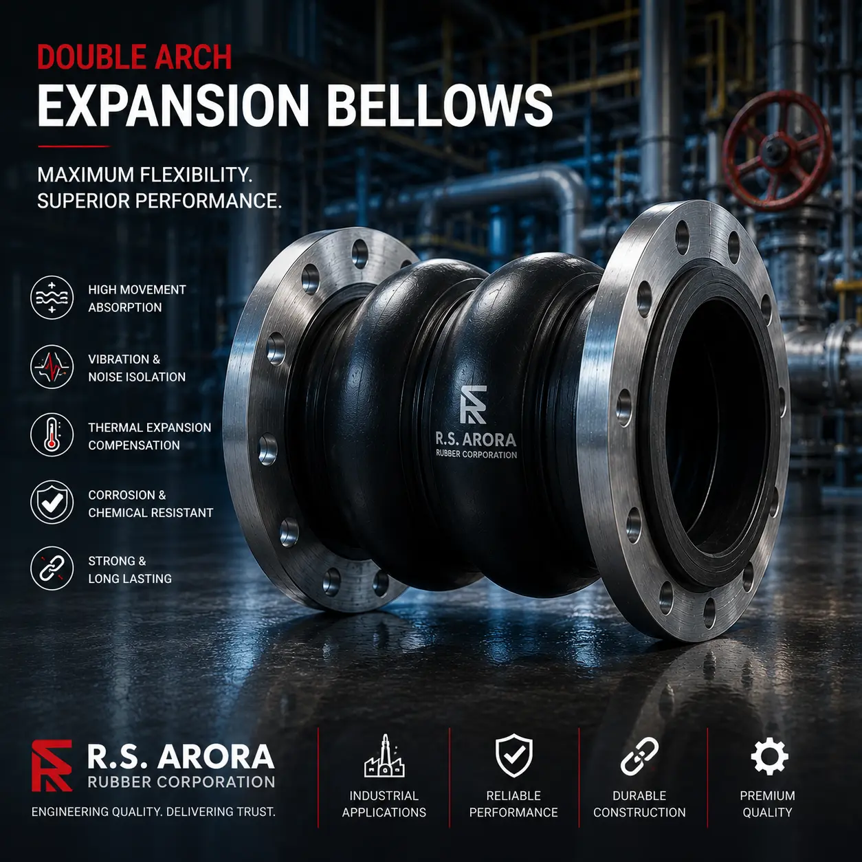 Double Arch Expansion Bellows